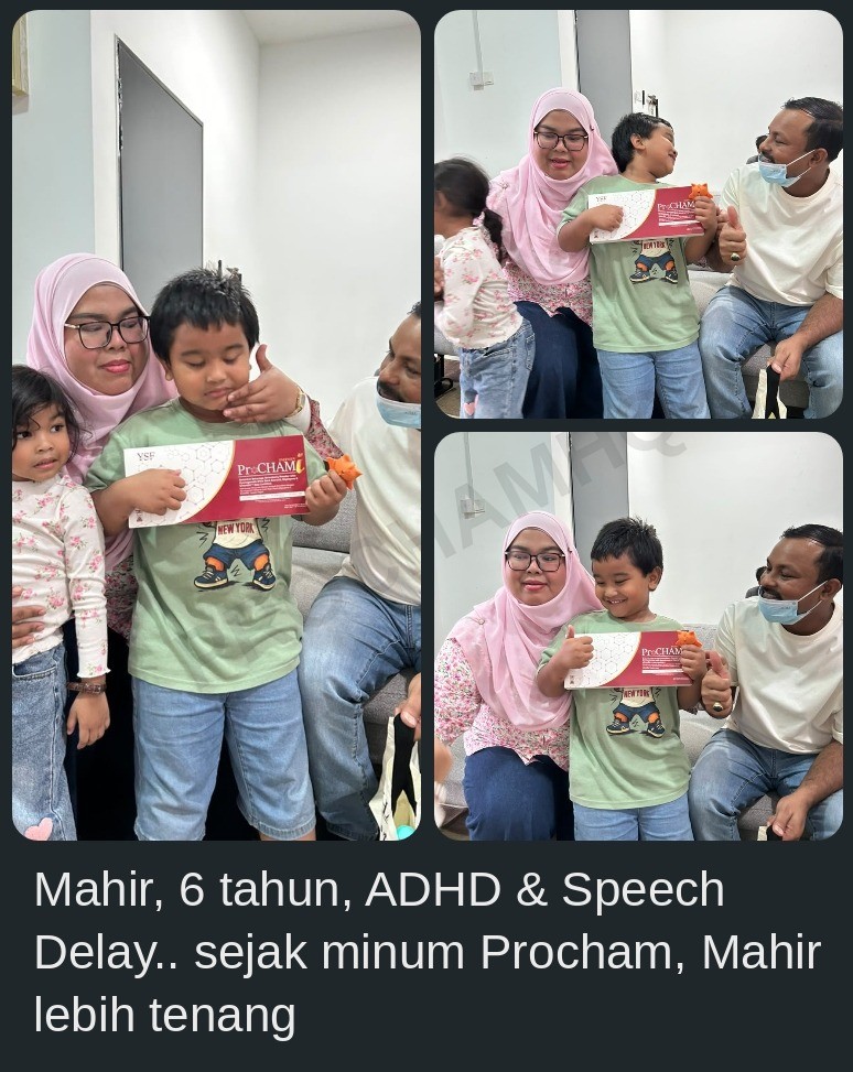 Testimoni Mahir, 6 tahun, ADHD & Speech Delay, lebih tenang selepas minum Procham